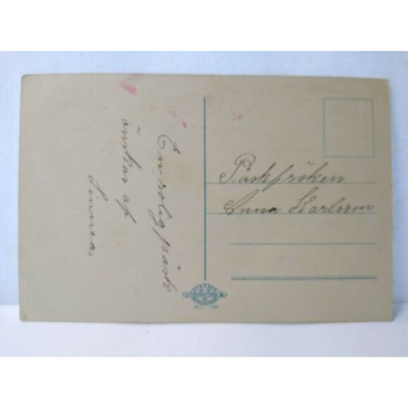 Halloween Easter Witch Postcard Fantasy Glad Pask Man Steals Lady's Broom Sweden - Picture 4 of 4